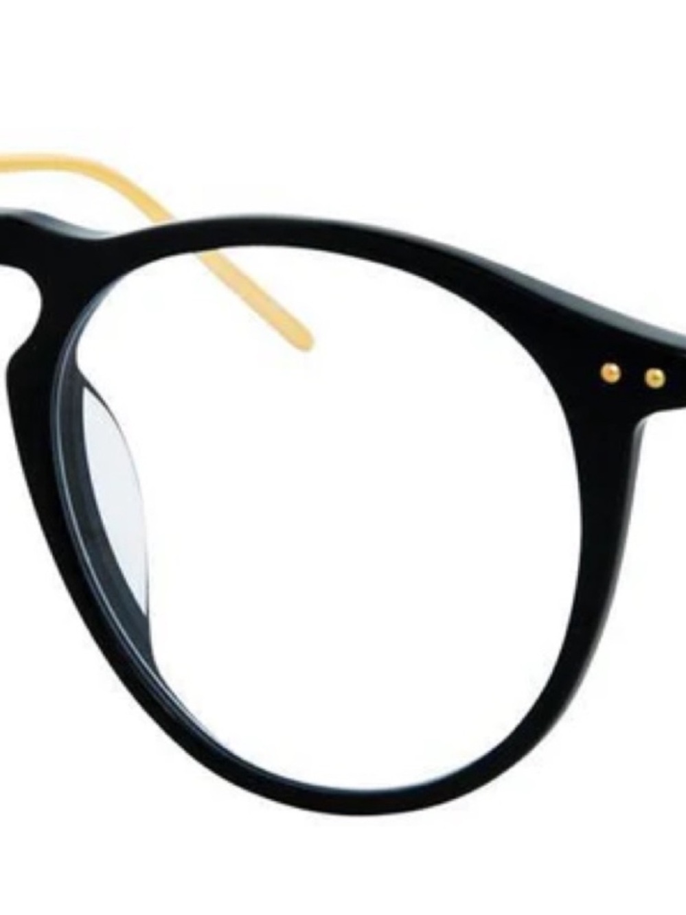 LINDA FARROW Luxury Black Gold Oval Optical Glasses Frame LFL608 C1 NWT - Picture 13 of 14